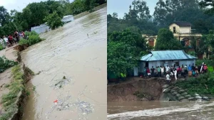 খোয়াই নদীর ভাঙনে বসতভিটা বিলীনের পথে